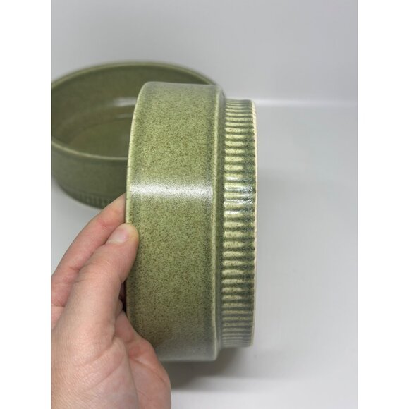 VTG Pfaltzgraff Nordic Soup Cereal 5.75"x2.25" Edge Ribbed Base Avocado Green - Picture 4 of 6